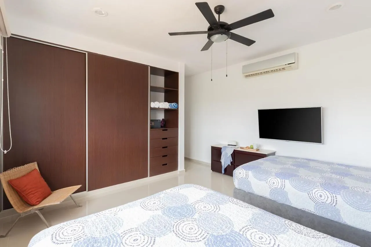 Phenomenal Combo Of 2 Separate Ph 1 In Playa Del Carmen With Private Jacuzzi, Chic Amenities, Gym And 2 Rooftops