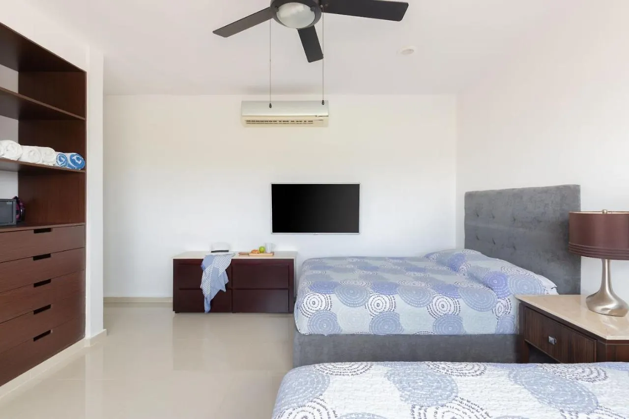 Phenomenal Combo Of 2 Separate Ph 1 In Playa Del Carmen With Private Jacuzzi, Chic Amenities, Gym And 2 Rooftops